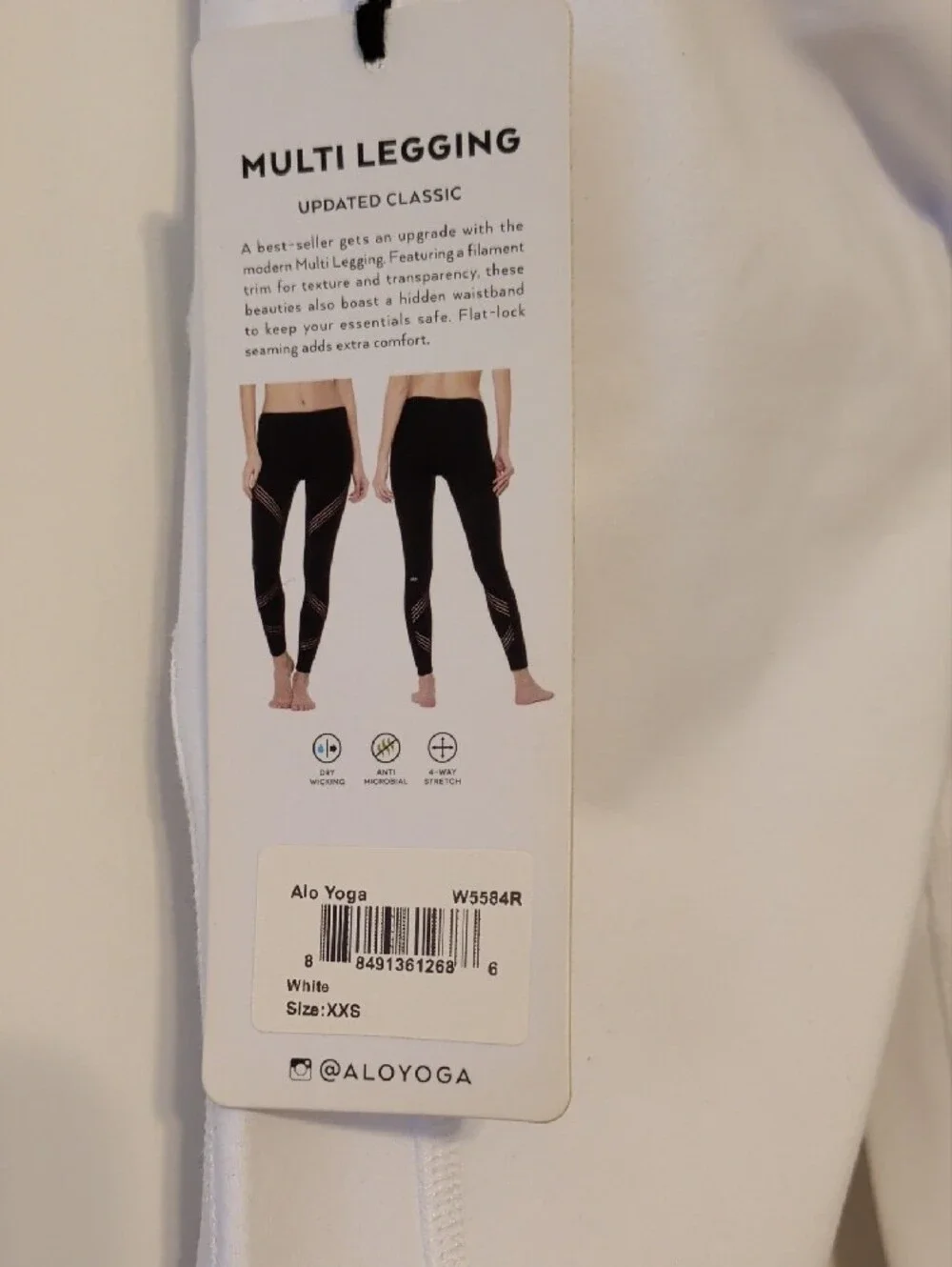 ALO Yoga White Multi Legging - Size  XXS